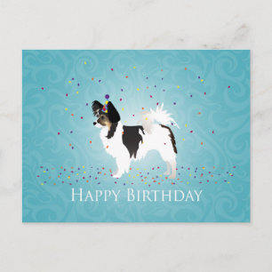 Long-Haired Chihuahua Birthday Design Postcard