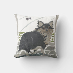 Long Haired Chihuahua Coussin