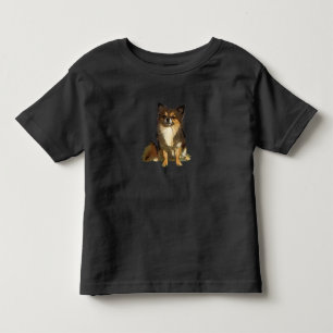 Long Haired Chihuahua Cute Cartoon Graphic Dog Toddler T-shirt