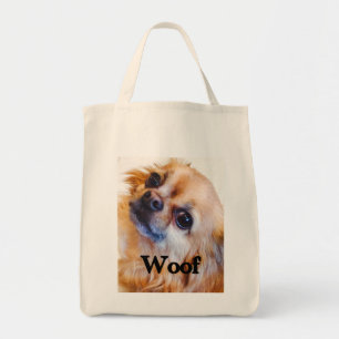 long-haired Chihuahua grocery bag
