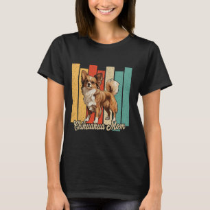 Long-Haired Chihuahua Mom Vintage Dog Mama Mothers T-Shirt