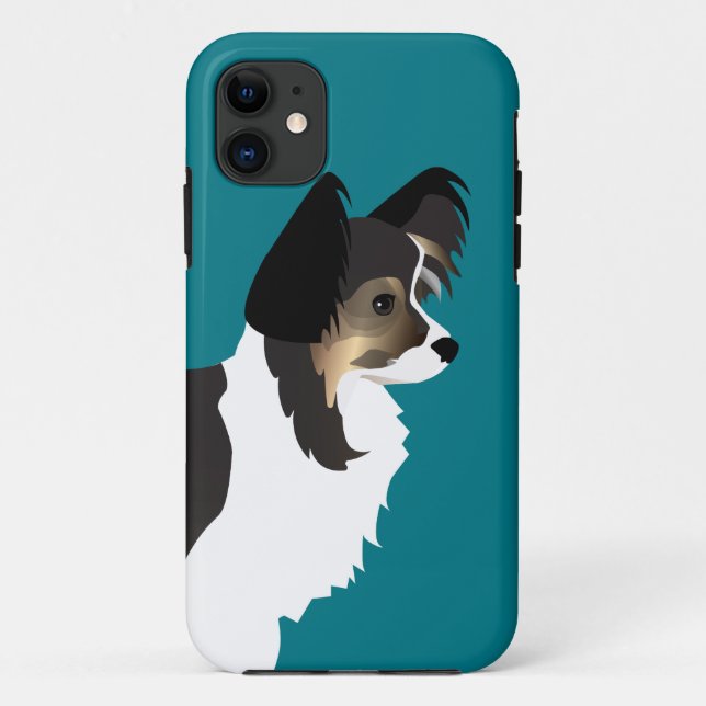 Long-haired Chihuahua or Papillon Basic Design Case-Mate iPhone Case (Back)