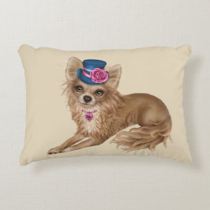 Long Haired Chihuahua Pillow