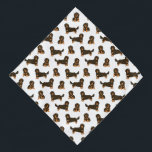 Long-haired Dachshund Bandana<br><div class="desc">This design features cute long-haired dachshunds. Customize this design by selecting a background colour of your choice.</div>