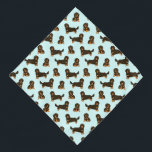 Long-haired Dachshund Bandana<br><div class="desc">This design features cute long-haired dachshunds. Customize this design by selecting a background colour of your choice.</div>