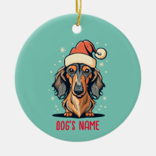 Long Haired Dachshund Chien Ornement personnalisé