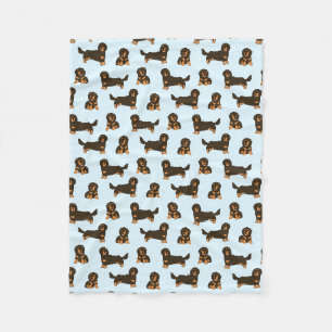 Long-haired Dachshund Fleece Blanket