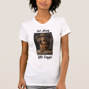 Long Haired Dachshund Get Along Little Doggie T-Shirt