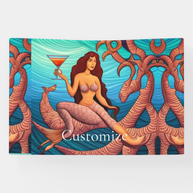Long-haired Martini Mermaid Thunder_Cove  Banner (Horizontal)