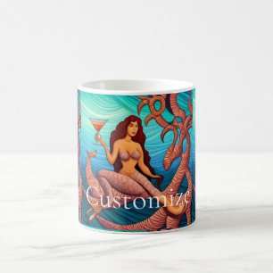 Long-haired Martini Mermaid Thunder_Cove Coffee Mug