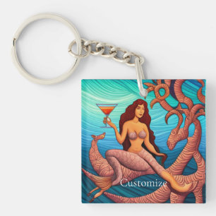 Long-haired Martini Mermaid Thunder_Cove Keychain