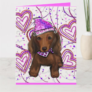 LONG HAIRED RED DOXIE            CARD