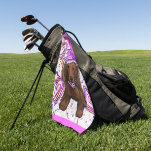 LONG HAIRED RED DOXIE          GOLF TOWEL
