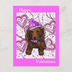 LONG HAIRED RED DOXIE        POSTCARD