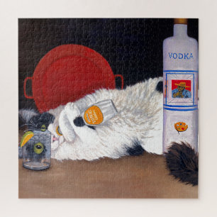 Long Haired Tuxedo Cat Jigsaw Puzzle