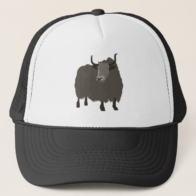 Long Haired Yak Trucker Hat (Front)