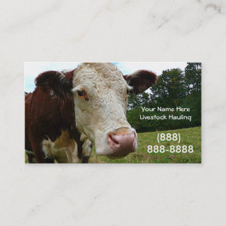 Long Haul Cattle Trucking Business Card