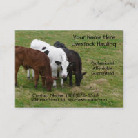 Long Haul  Cattle Trucking Business Card