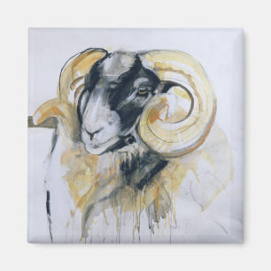 Long Horn Sheep Magnet