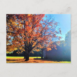 Long Island Autumn Fall Farm Barn New York Postcard