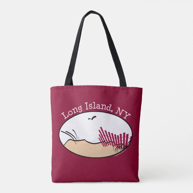 Long Island Beach Dunes Tote Bag (Back)