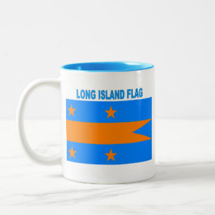 LONG ISLAND FLAG Two-Tone COFFEE MUG