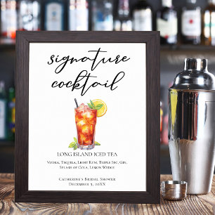 Long Island Iced Tea Signature Cocktail Poster