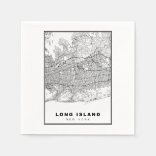 Long Island Map Napkin