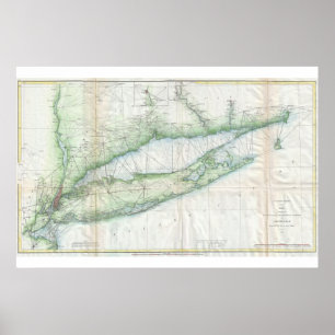 Long Island Nautical Map Poster