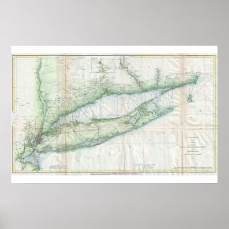 Long Island Nautical Map Poster