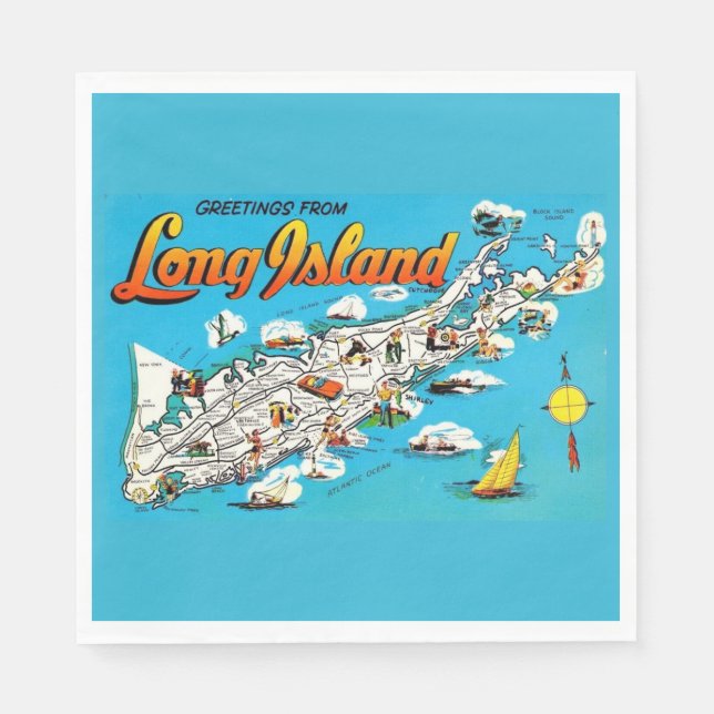  Long Island, NY Greeting Napkin (Front)