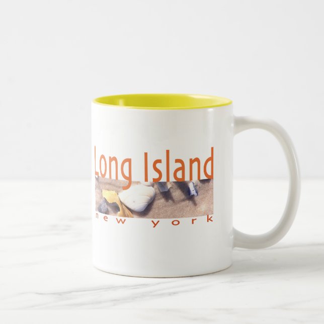 Long Island NY Two-Tone Coffee Mug (Right)