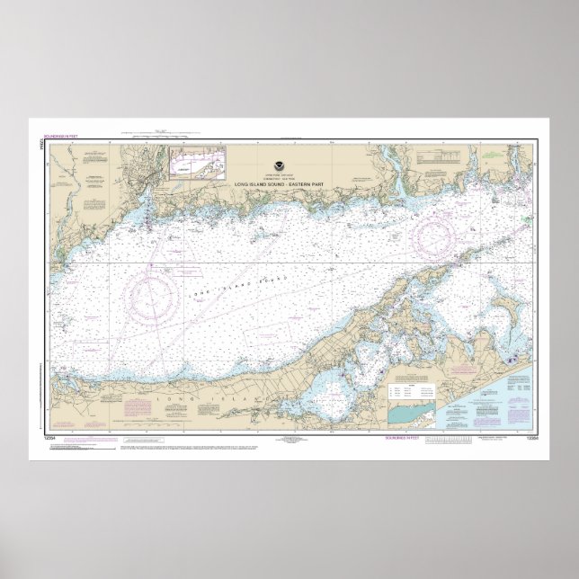 Long Island Sound Eastern Part Nautical Chart (Front)