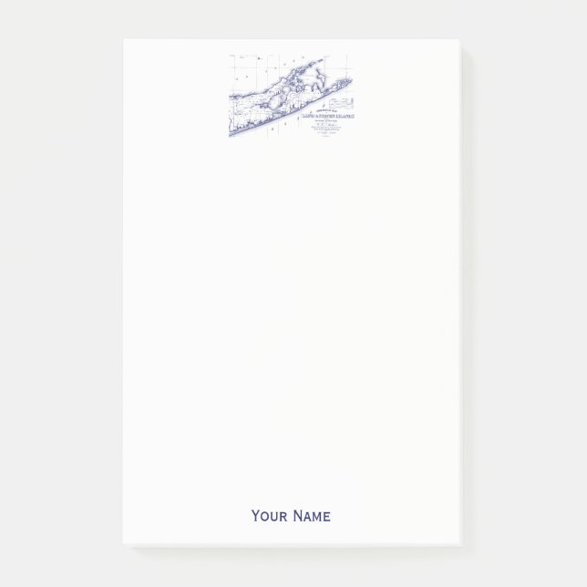 Long Island The Hamptons Map Post-it Notes (Front)