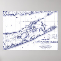 Long Island The Hamptons Map VC