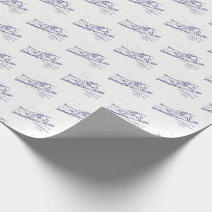Long Island The Hamptons Map Wrapping Paper