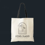 Long Island Wedding Weekend Destination Wedding Tote Bag<br><div class="desc">Welcome your Long Island wedding guests with these custom wedding welcome bags! Embrace the sunny spirit with this classic tote featuring a palm tree and ocean line sketch design. Customize it with the name and location of your wedding. Give your guests a stylish gift to be used long after the...</div>