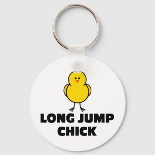 Long Jump Chick Keychain