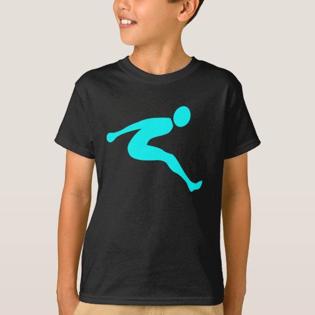 Long Jump - Cyan T-Shirt (Front)
