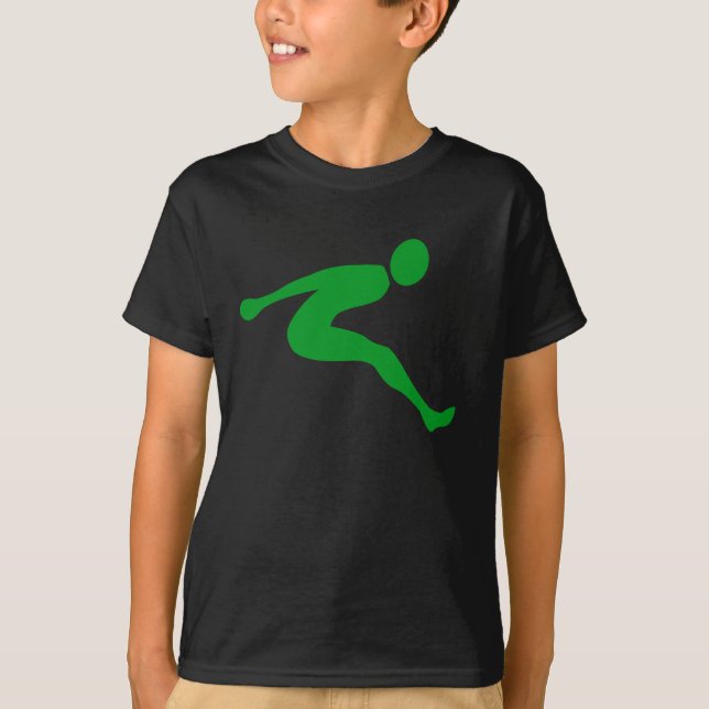 Long Jump - Grass Green T-Shirt (Front)