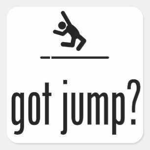 Long Jump Square Sticker