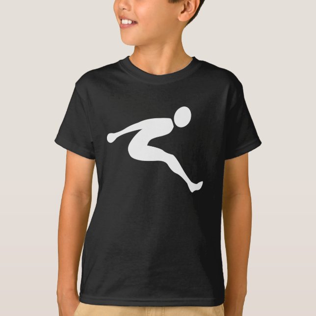 Long Jump - White T-Shirt (Front)