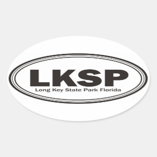 Long Key Oval Sticker