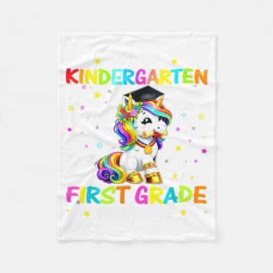 Long Kindergarten 1st Grade Here Come Graduation Fleece Blanket