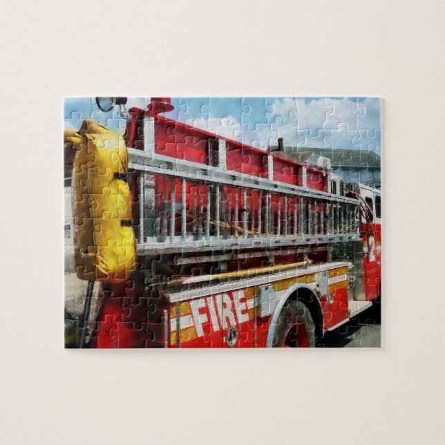 Long Ladder on Fire Truck Jigsaw Puzzle (Horizontal)