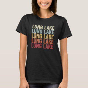 Long Lake Illinois Long Lake IL Retro Vintage Text T-Shirt