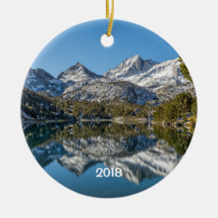 Long Lake, Little Lakes Valley, California Ceramic Ornament