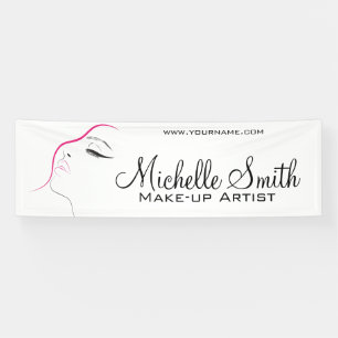 Long lashes eyeliner Lash Extensions Pink Black Banner
