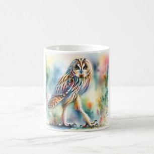 Long Legged Owl 210824AREF108 - Watercolor Coffee Mug
