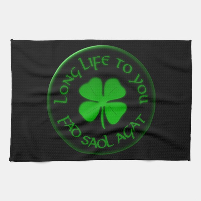 Long Life To You Irish Saying Kitchen Towel (Horizontal)